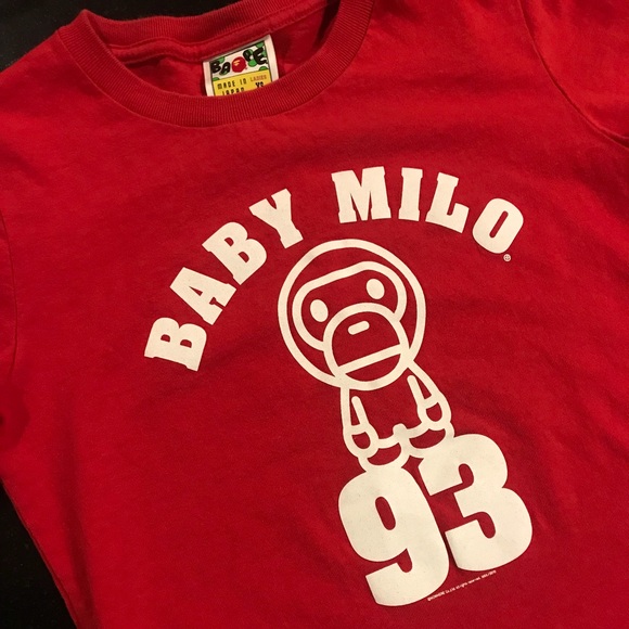 Bape Tops - Authentic Bape Baby Milo women’s Red T-Shirt